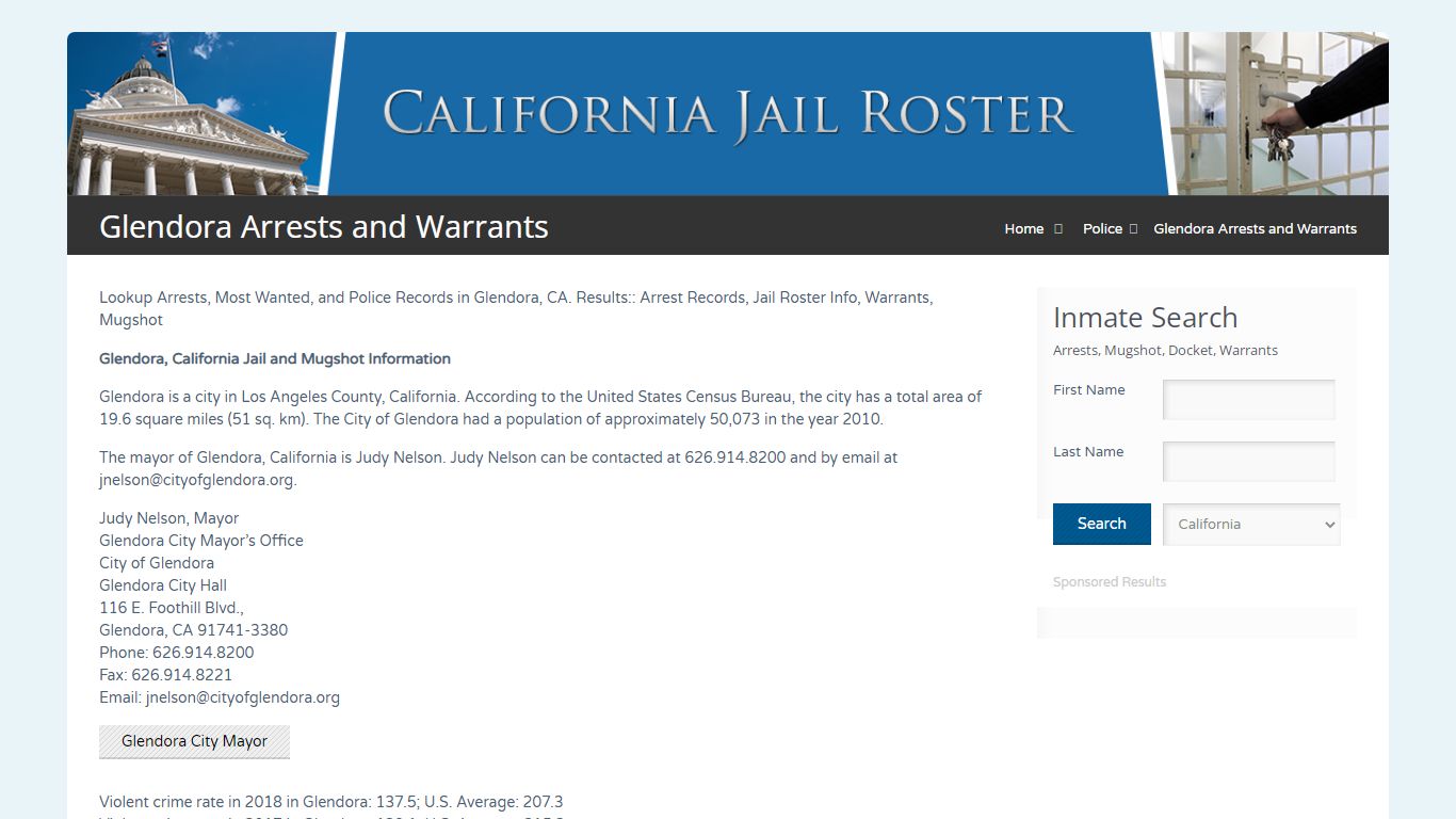 Glendora Arrests and Warrants | Jail Roster Search